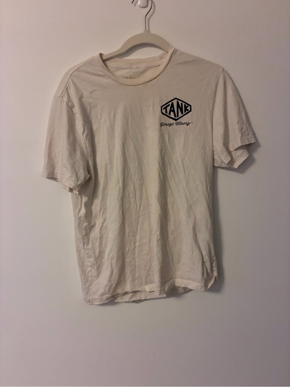 Unk Cream Short-Sleeve Tank Garage Winery Logo Tee